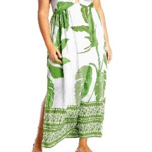 City Chic Green and White Maxi Dress